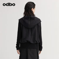 【商場同款】odbo/歐迪比歐秋冬2022新款時尚設計感斗篷背心外套