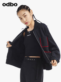 Heardbyodbo短款針織休閒外套女2022早春新款寬鬆純棉百搭開衫