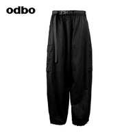 【商場同款】odbo/歐迪比歐春裝2022年新款女抽繩束腳嘻哈休閒褲
