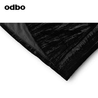 Odbo早秋2022年新款女時尚黑色吊帶連衣裙中長款顯瘦高腰內搭裙子