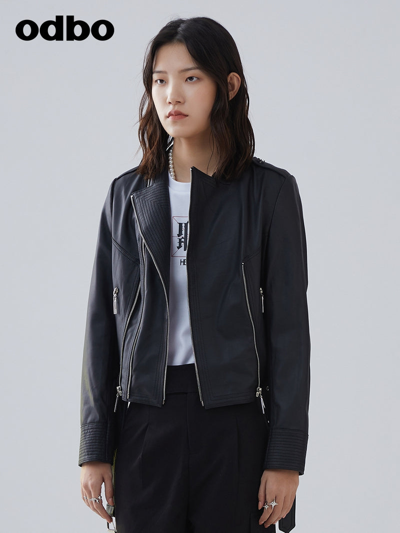 Heardbyodbo秋冬2022年新款女歐貨綿羊皮皮衣外套女小個子短外套