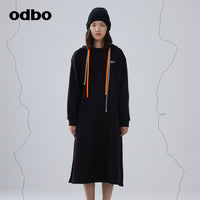 odbo 2022新款 休閒氣質 連帽 連衣裙 寬鬆 衛衣裙