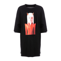 Heardbyodbo2022年夏季新款潮牌五分袖印花T恤女寬鬆中長休閒上衣