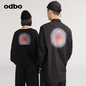 【商場同款】odbo/歐迪比歐中長款襯衫女小眾2022時尚上衣