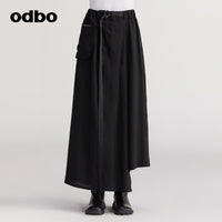 【商場同款】odbo/歐迪比歐原創休閒裙褲女不對稱時尚褲子