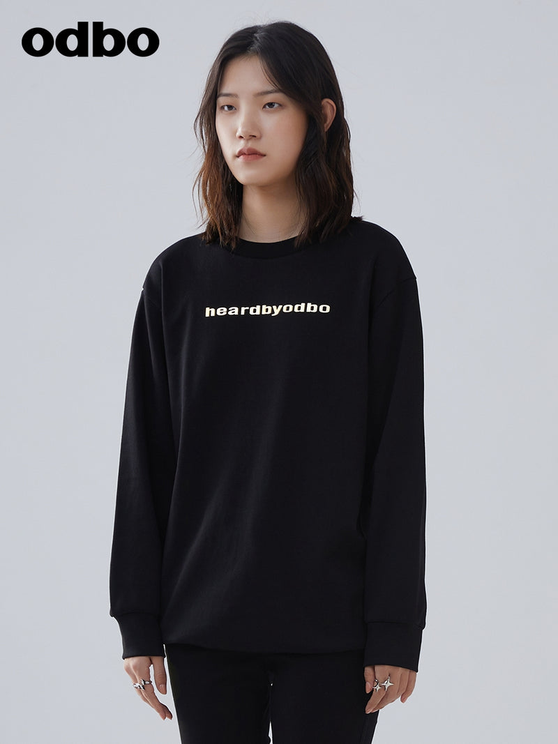 Heardbyodbo早秋2022年新款女休閒氣質黑色衛衣女設計感小眾上衣