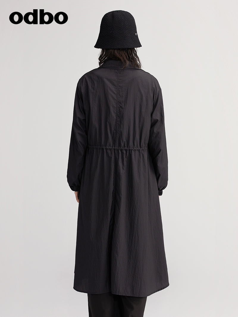 odbo 工裝風衣外套 女 中長 2022新款