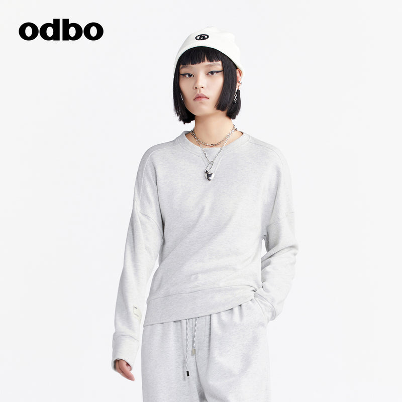 odbo 2022年新款  休閒氣質長袖衛衣 女  上衣