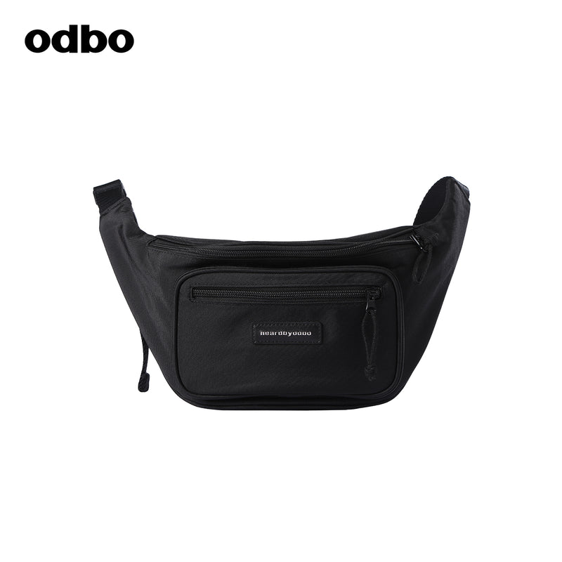 odbo 運動帆布 腰包女 斜挎 胸包