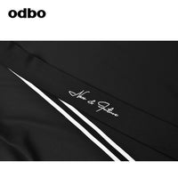Odbo設計感小眾不規則開衫外套女早秋中長款氣質百搭寬鬆黑色潮