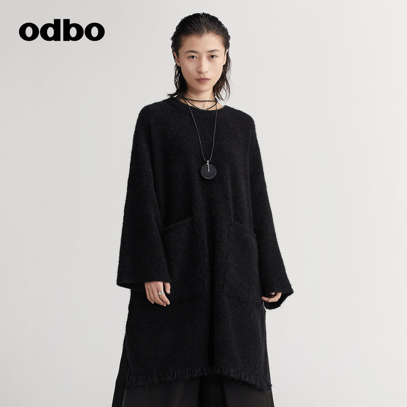 【商場同款】odbo/歐迪比歐時尚外穿毛衣女冬季2022年新款針織衫