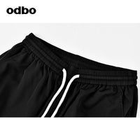 【商場同款】odbo/歐迪比歐2022新款抽繩高腰休閒褲女束腳工裝褲