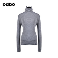 Odbo/歐迪比歐專櫃同款設計師品牌針織衫高領毛衣多色女保暖