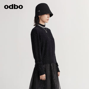Odbo保暖內搭時尚半高領毛衣女秋冬2022年新款百搭外穿打底針織衫