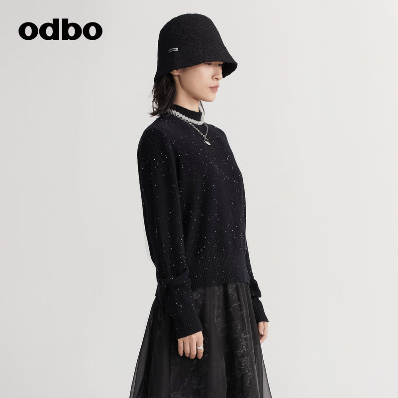 Odbo保暖內搭時尚半高領毛衣女秋冬2022年新款百搭外穿打底針織衫