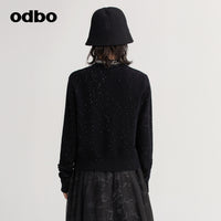 Odbo保暖內搭時尚半高領毛衣女秋冬2022年新款百搭外穿打底針織衫