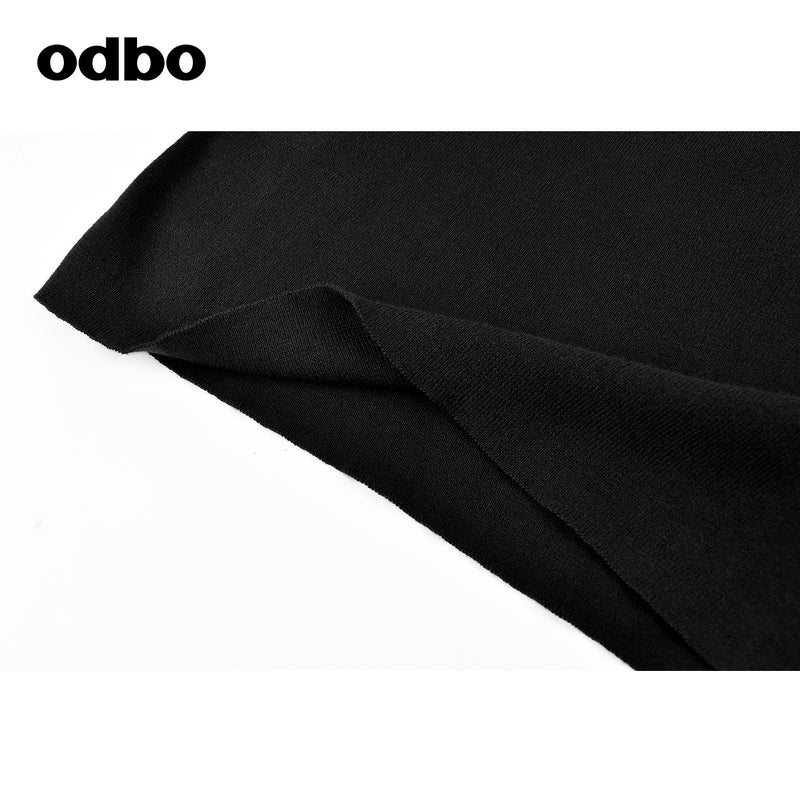 【商場同款】odbo/歐迪比歐薄款針織衫女夏季2022年新款修身上衣