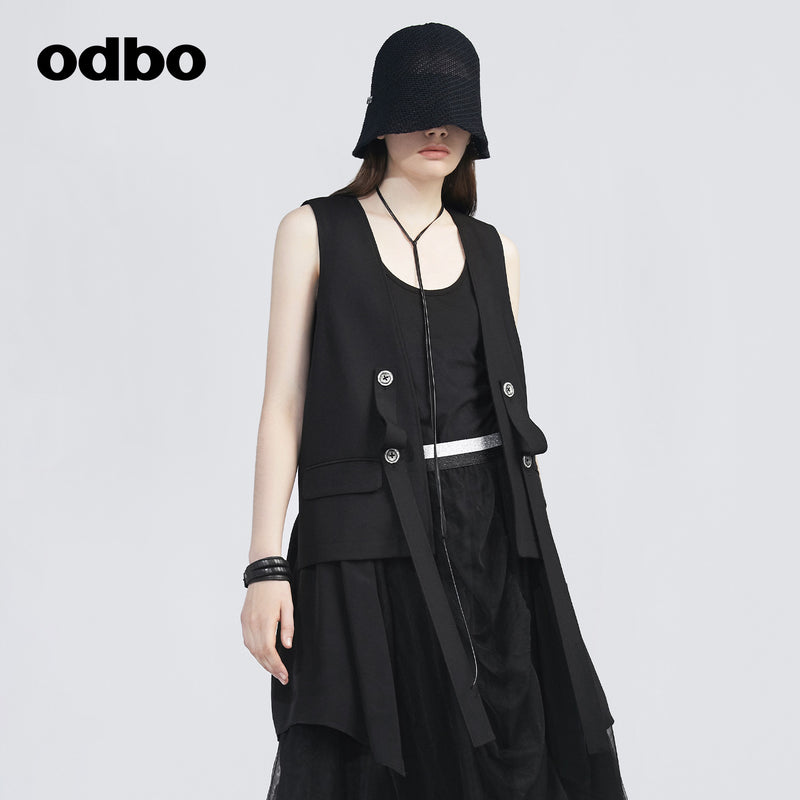 odbo 休閒開衫 馬甲 背心女