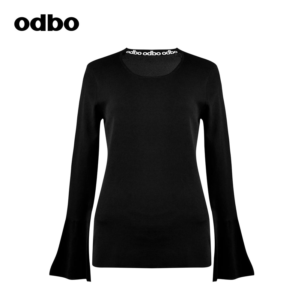 【商場同款】odbo/歐迪比歐修身百搭針織衫女夏季2022年新款上衣
