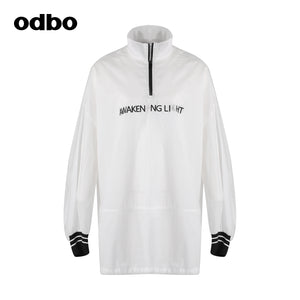 【商場同款】odbo/歐迪比歐秋冬2022新款休閒褲罩衫外套女上衣