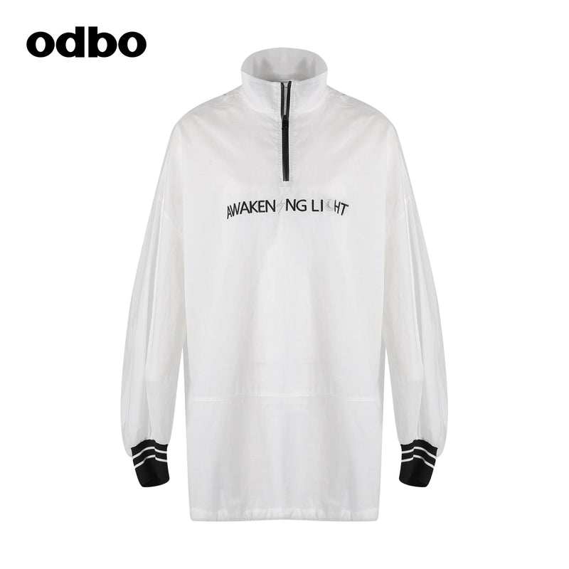 【商場同款】odbo/歐迪比歐秋冬2022新款休閒褲罩衫外套女上衣