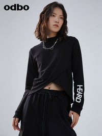 Heardbyodbo春裝2022年新款休閒黑色衛衣女設計感小眾針織上衣潮