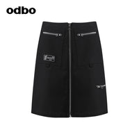 Odbo 原創設計時尚工裝風半身裙女夏季2022年新款百搭短款A字裙子