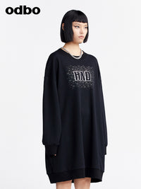 Heardbyodbo秋冬2022年新款女黑色衛衣女設計感小眾寬鬆針織上衣