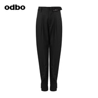 【商場同款】odbo/歐迪比歐休閒哈倫褲女秋冬2022新款百搭束腳褲