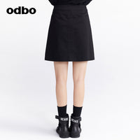 Odbo 原創設計時尚工裝風半身裙女夏季2022年新款百搭短款A字裙子