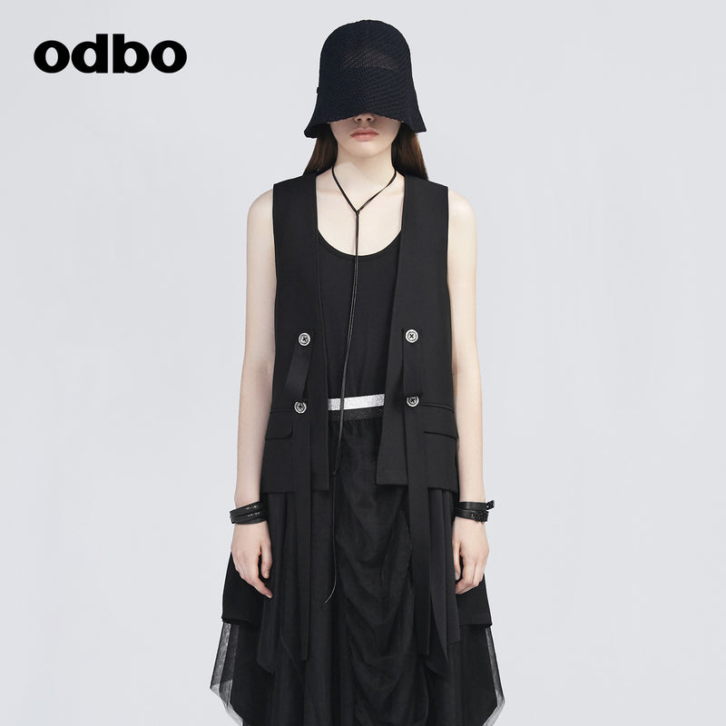 odbo 休閒開衫 馬甲 背心女