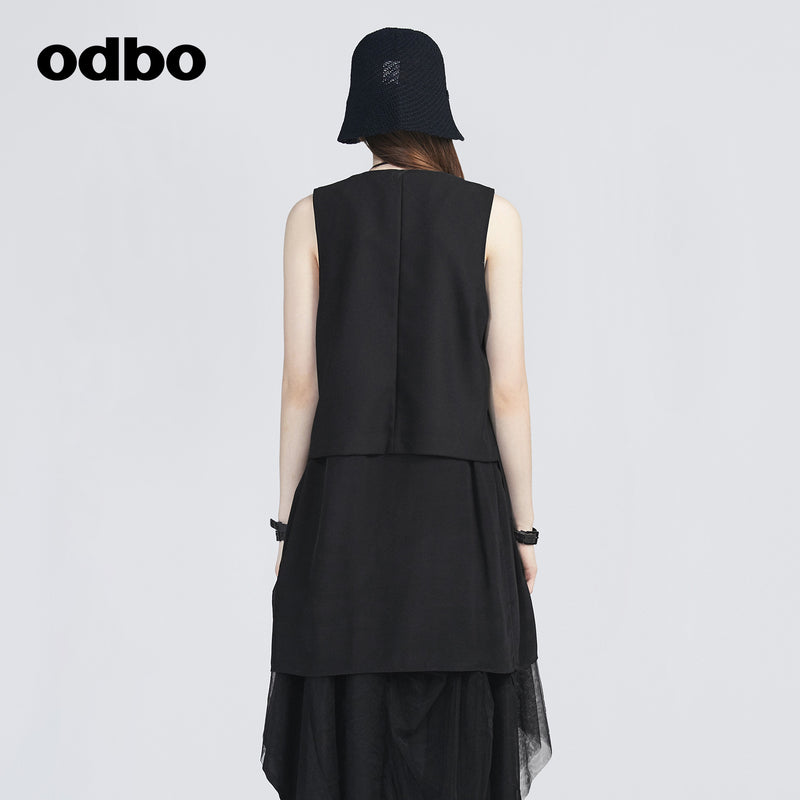 odbo 休閒開衫 馬甲 背心女