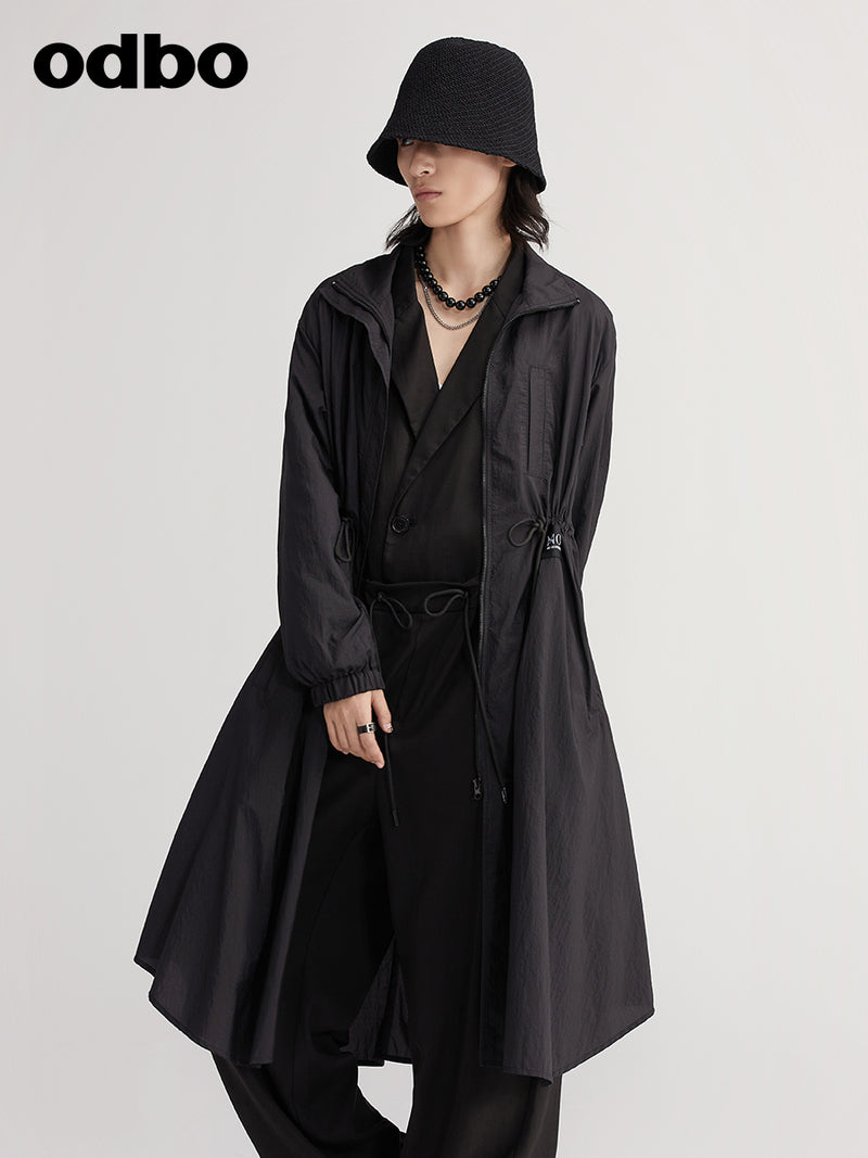 odbo 工裝風衣外套 女 中長 2022新款