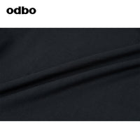 Odbo抽繩鬆緊高腰針織休閑褲女早秋新款寬鬆百搭黑色哈倫褲潮牌