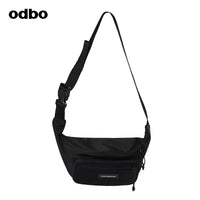 odbo 運動帆布 腰包女 斜挎 胸包