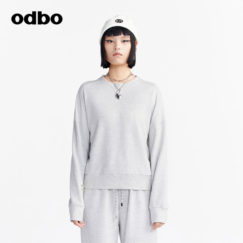 odbo 2022年新款  休閒氣質長袖衛衣 女  上衣