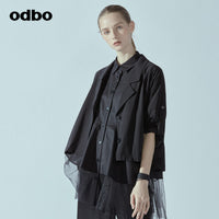Odbo/歐迪比歐專櫃同款設計師品牌2022春女風衣短外套L20121060D
