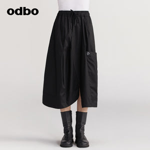 【商場同款】odbo/歐迪比歐純棉休閒半身裙女秋冬2022年新款裙子
