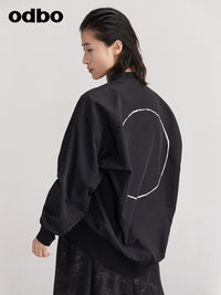 【商場同款】odbo/歐迪比歐短外套女早秋2022新款短款立領上衣