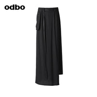 【商場同款】odbo/歐迪比歐原創休閒裙褲女不對稱時尚褲子