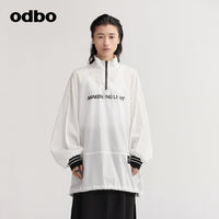 【商場同款】odbo/歐迪比歐秋冬2022新款休閒褲罩衫外套女上衣