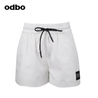 【商場同款】odbo/歐迪比歐休閒闊腿短褲女夏鬆緊跑步純棉熱褲