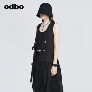 odbo 休閒開衫 馬甲 背心女