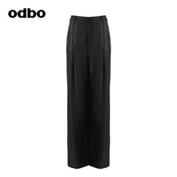 【商場同款】odbo/歐迪比歐秋冬2022新款垂感休閒褲女闊腿長褲