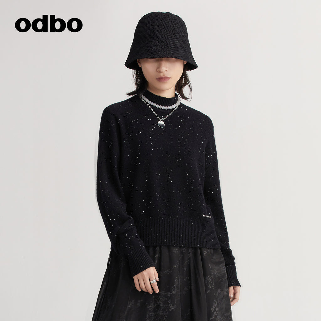 Odbo保暖內搭時尚半高領毛衣女秋冬2022年新款百搭外穿打底針織衫