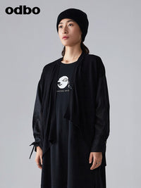 【商場同款】odbo/歐迪比歐春季2022年新款短外套女薄款針織開衫