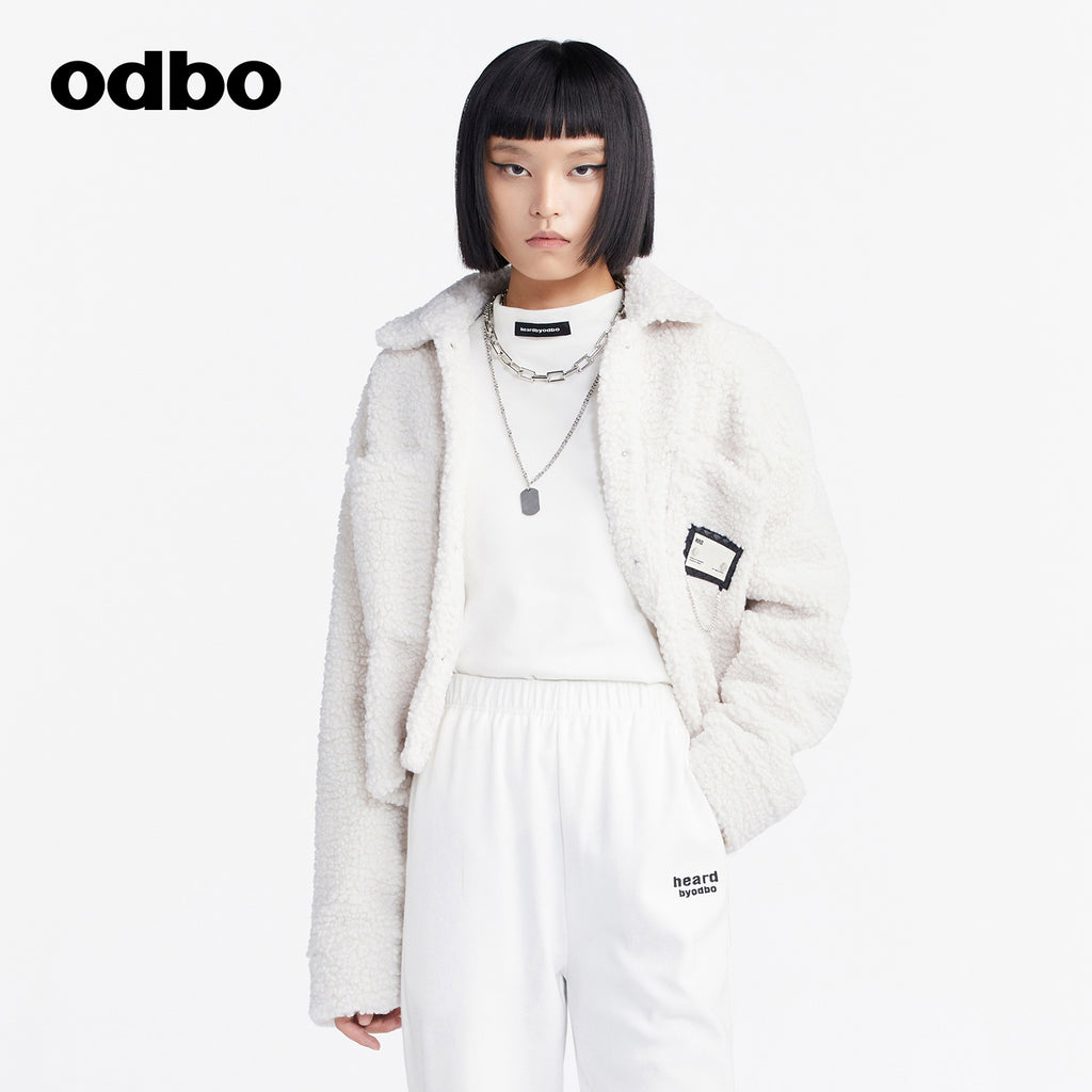 【商場同款】heardbyodbo仿羊羔毛小香風外套女秋冬2022新款夾克