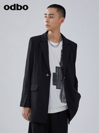 【商場同款】odbo/歐迪比歐春裝2022新款男女同款時尚小西裝外套