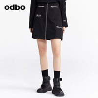 Odbo 原創設計時尚工裝風半身裙女夏季2022年新款百搭短款A字裙子
