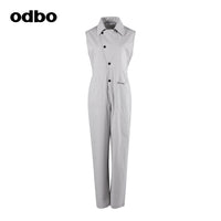 odbo原創品牌 工裝風 連體褲 長褲 灰色女